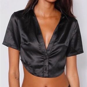 NWT Tiger Mist Black Serene Shirt Size XS